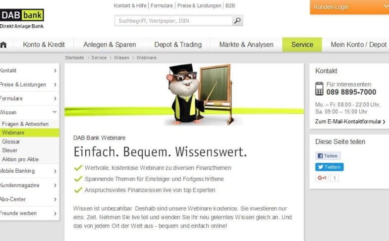 DAB Bank Webinare