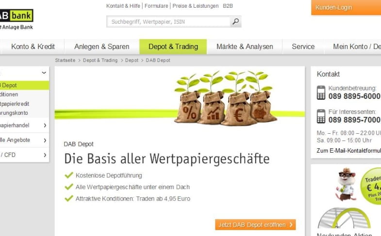 DAB Bank Depot