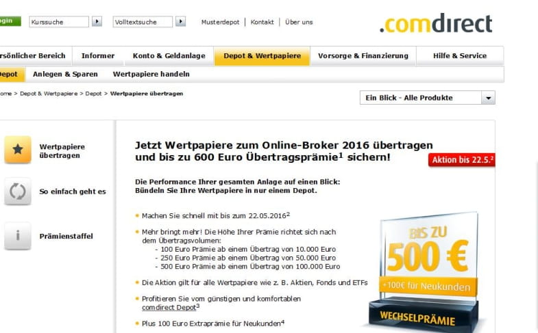 comdirect Prämie