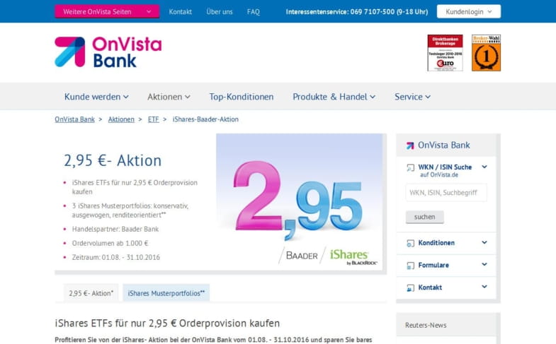 OnVista Bank Aktion