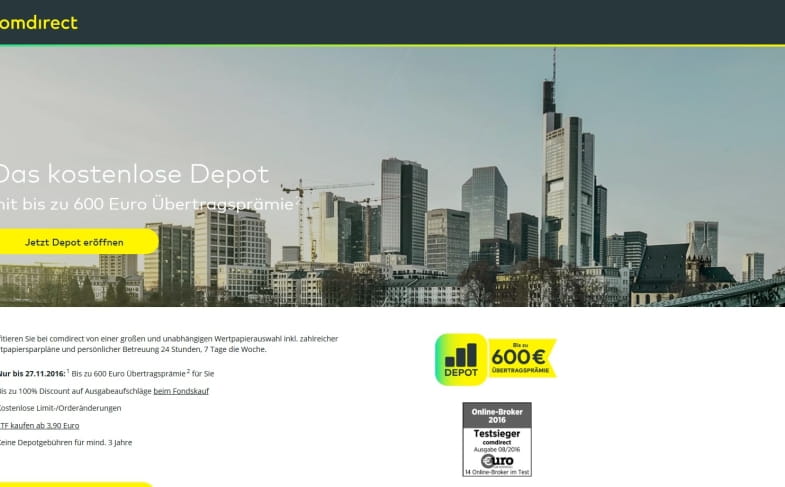 comdirect Übertragungsprämie