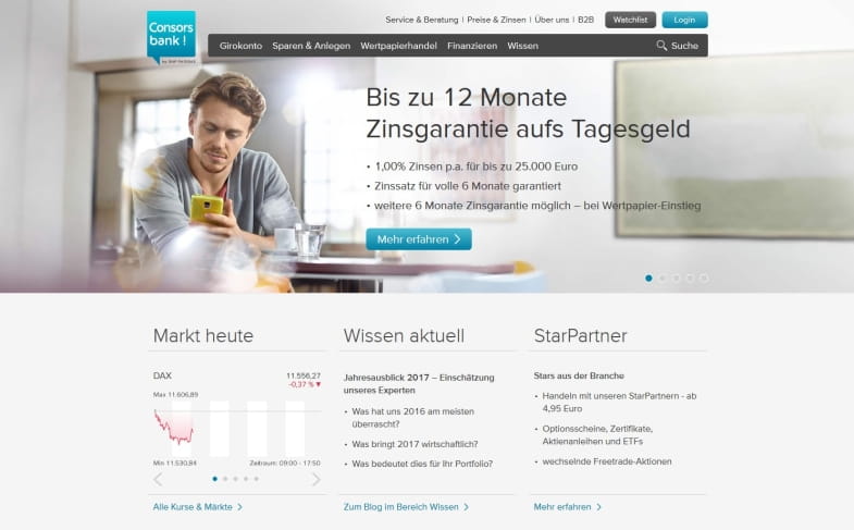 Consorsbank Tagesgeldzinsen