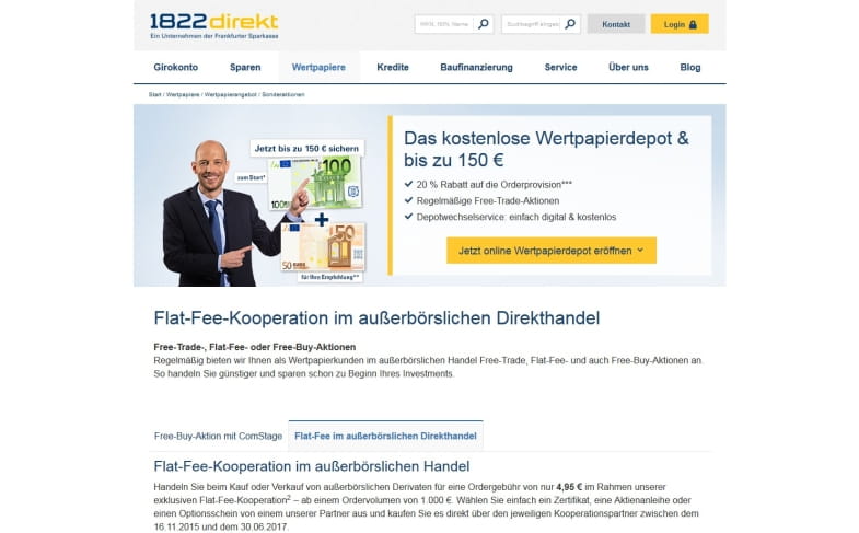 1822direkt Flat Fee Angebot