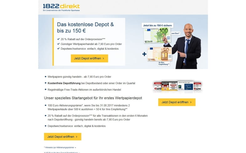 1822direkt kostenloses Depot
