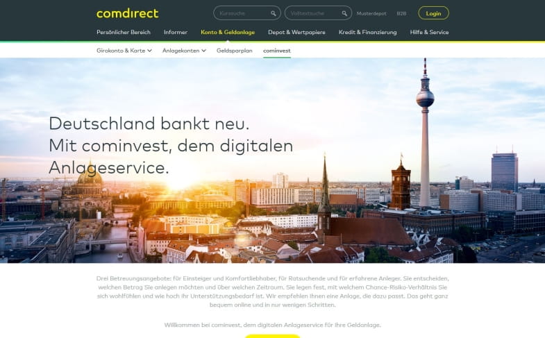 comdirect Cominvest Angebot