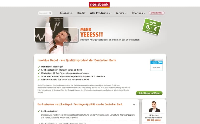 Norisbank maxblue Depot