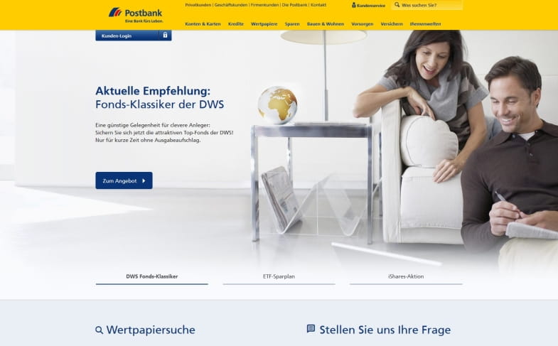 Postbank ETF Sparpläne