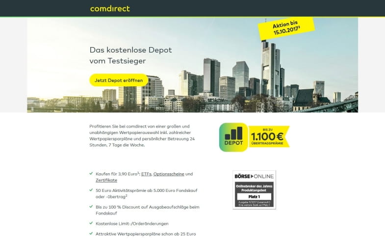 comdirect Übertragsprämie